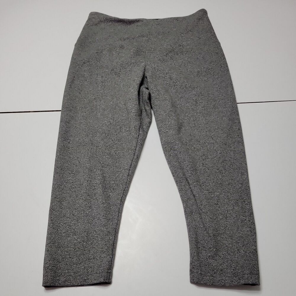 Lysse Bottoms Womens‎ M Legging Grey Waist Band Pull On Cropped Length Pants